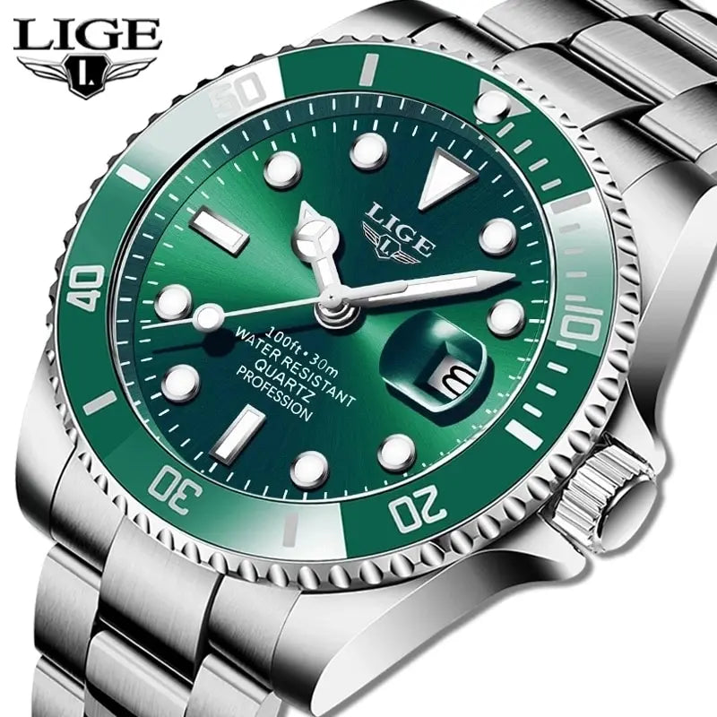 Reloj Buceador LIGE Top Brand: Lujo Submarino 🌊