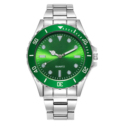 Reloj de Cuarzo Verde para Hombre de Lujo: ¡Elegancia y Funcionalidad en un solo accesorio!