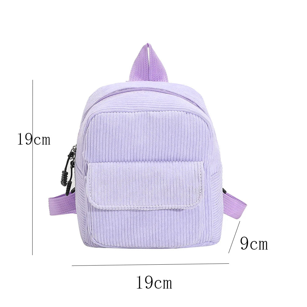 New Women's Corduroy Backpack Personalized Name Mini Girls Simple Small Outdoor Backpack Custom Birthday Gift Bag with Names