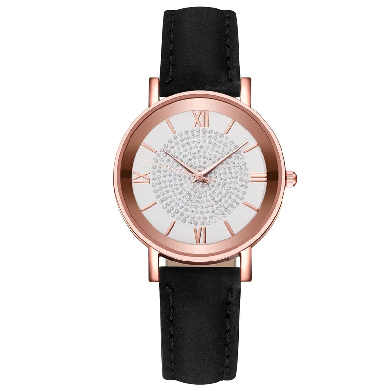 Reloj de Mujer de Cuero de Lujo con Números Romanos 🌟