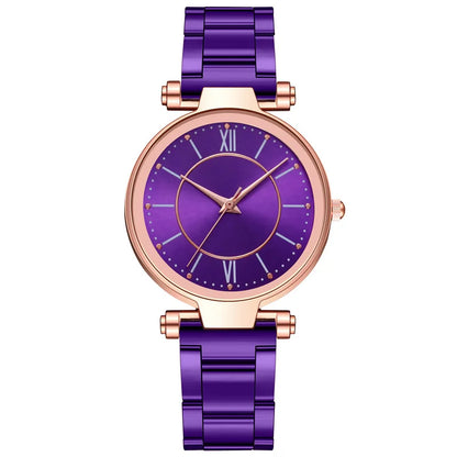 Reloj de Acero Inoxidable Rosa Dorado para Mujer por MOONBIFFY 🌟