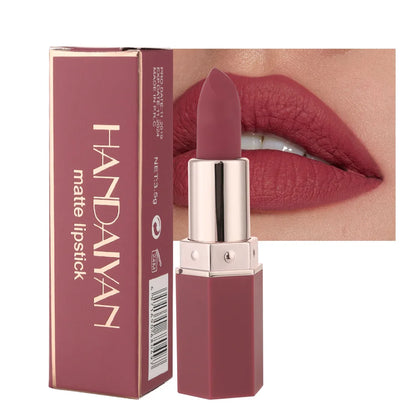 Labial Mate HANDAIYAN de 6 Colores: Colores Vibrantes y Duración de 24 Horas 🌟