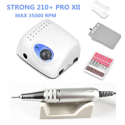 Taladro de Uñas Profesional ToolData Strong 210 PRO XII - ¡Potencia y Precisión para tus Manicuras!