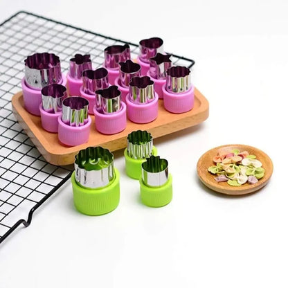 Set de Moldes de Acero Inoxidable para Cortar Vegetales y Frutas 🍅🥒🍉