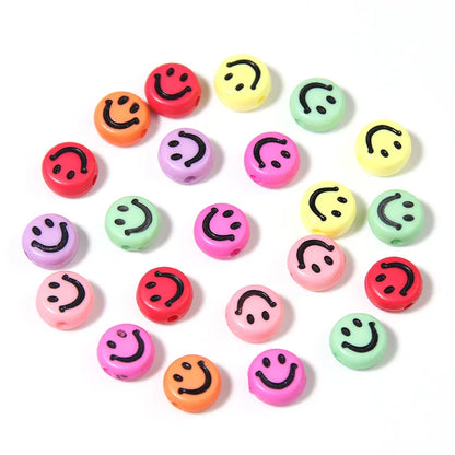 Pack de 100 Cuentas Smiley Acrílicas: Añade Alegría a tus Creaciones