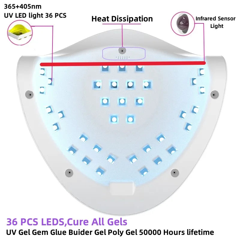 Lámpara de Uñas LED UV Kellegoos: Secado Rápido y Sin Botones ⚡