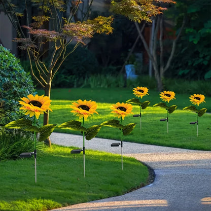 Luces Solares de Girasol LED Simulation Sunflower - Jardín Encantador 🌻