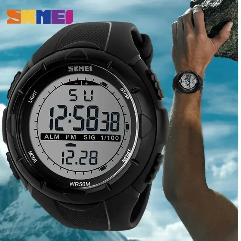 Reloj Digital Skmei 1025 para Hombres: Estilo Militar Resistente al Agua