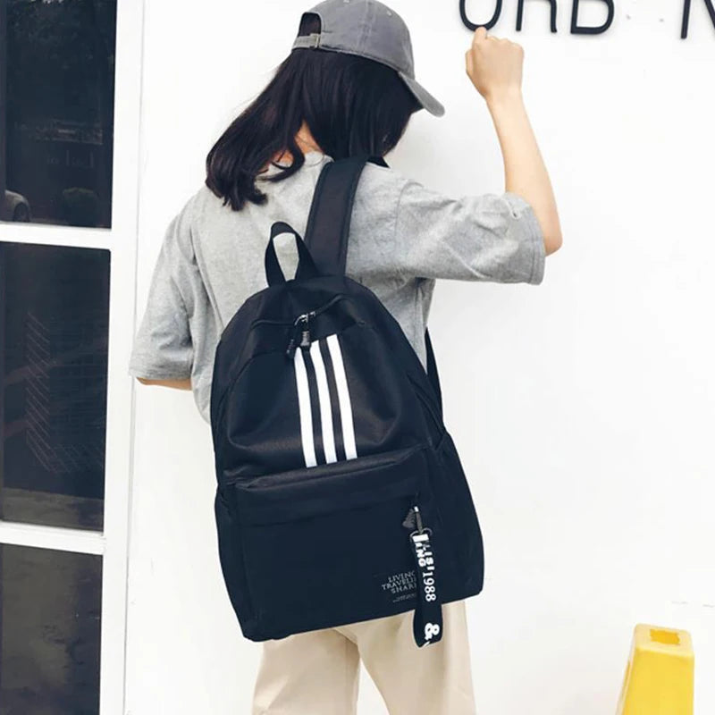 Teenage Unisex Canvas Bag Large Capacity Student Backpack Travel Bag Small And Light Bag Children's Schoolbag Harajuku Style New