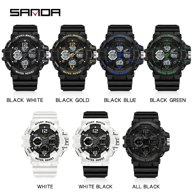 Reloj Deportivo Digital SANDA G- Style para Hombre | Resistente al Agua 5 Bar | Envío Rápido España | ¡Destaca en Estilo!