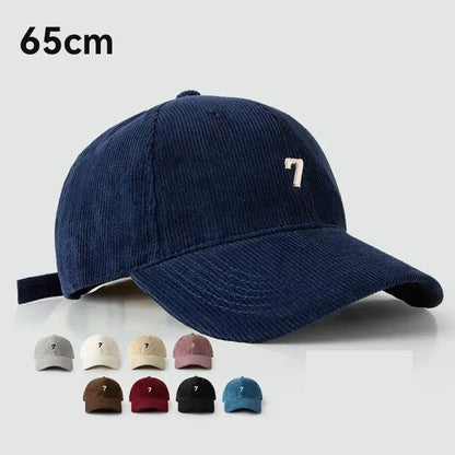 ¡Gorra de Béisbol de Corduroy de Gran Tamaño - Elegancia Invernal!