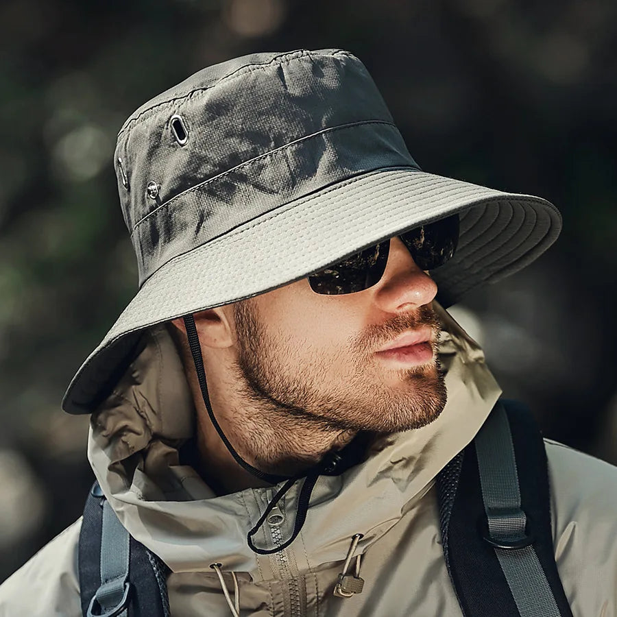 Gorro de Sol de Gran Ala para Hombre - Protección Solar y Estilo sin Igual