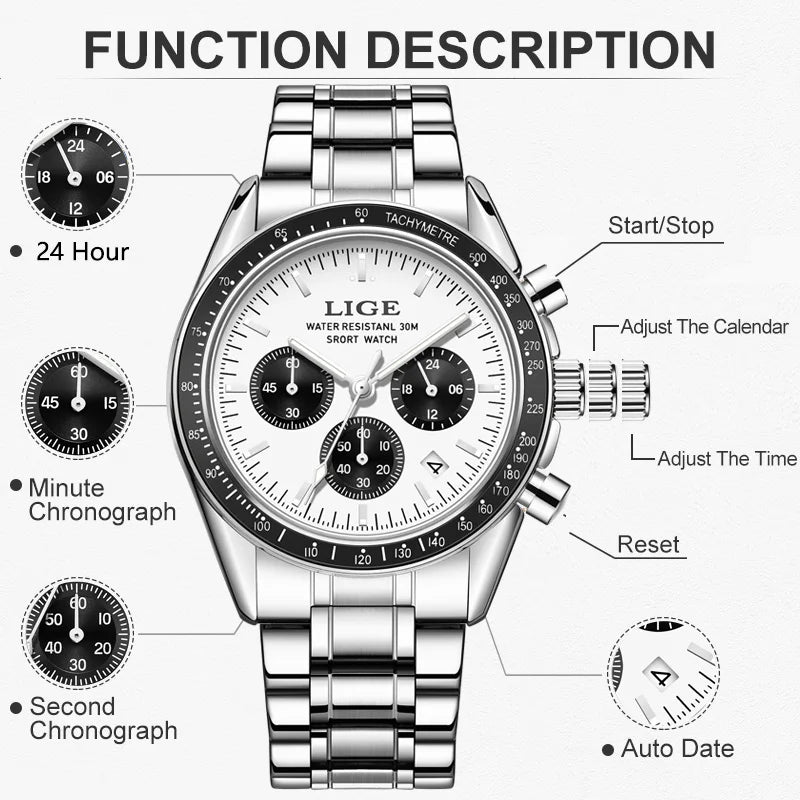 Reloj de Hombre LIGE: Elegancia y Funcionalidad