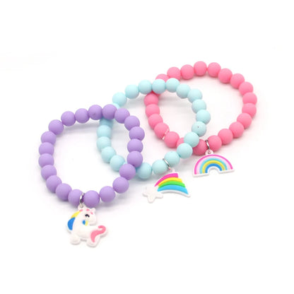 Set de 3 Pulseras Unicornio Encantadoras