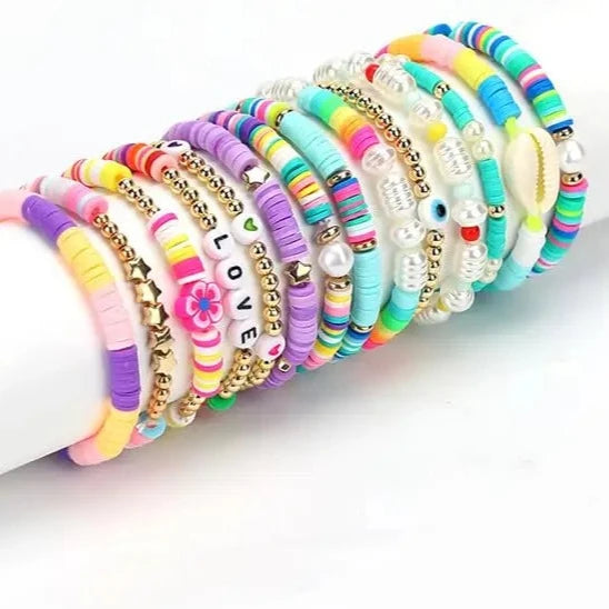 Pulseras Preppy de Arcilla para Niñas de qpeach: Elegancia y Estilo 🌟