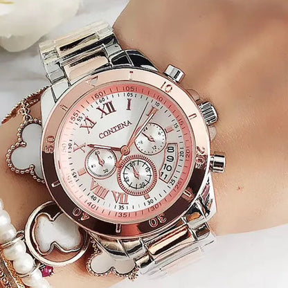 Reloj de Pulsera de Acero Coobos para Mujer - Elegancia y Funcionalidad