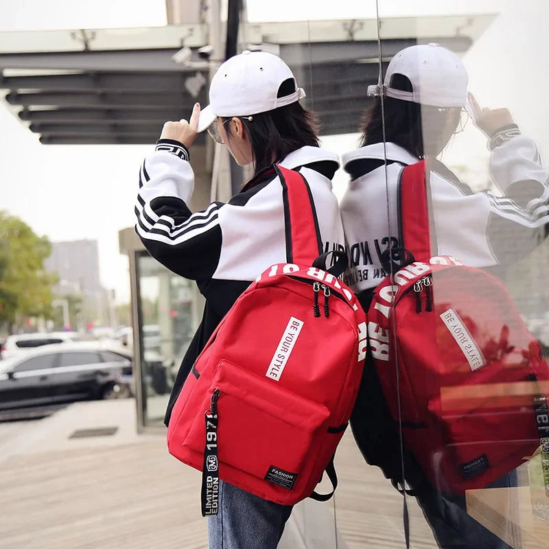 Mochila de Nailon Preppy para Estudiantes: ¡Estilo y Funcionalidad en Uno!