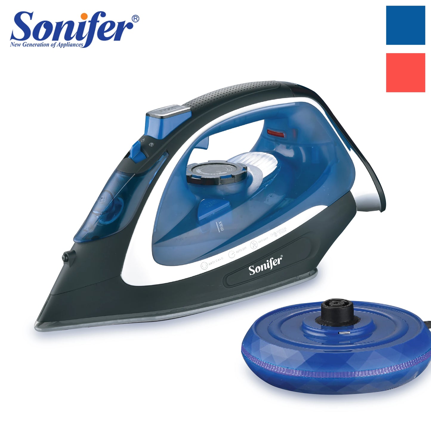 Plancha de Vapor Inalámbrica Sonifer 2400W con Suela de Cerámica