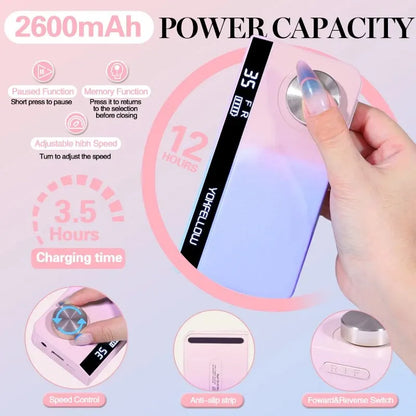 ¡Taladro Eléctrico Profesional de Uñas AliExpress 35000RPM con Modo de Pausa!