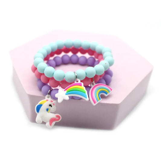 Set de 3 Pulseras Unicornio Encantadoras