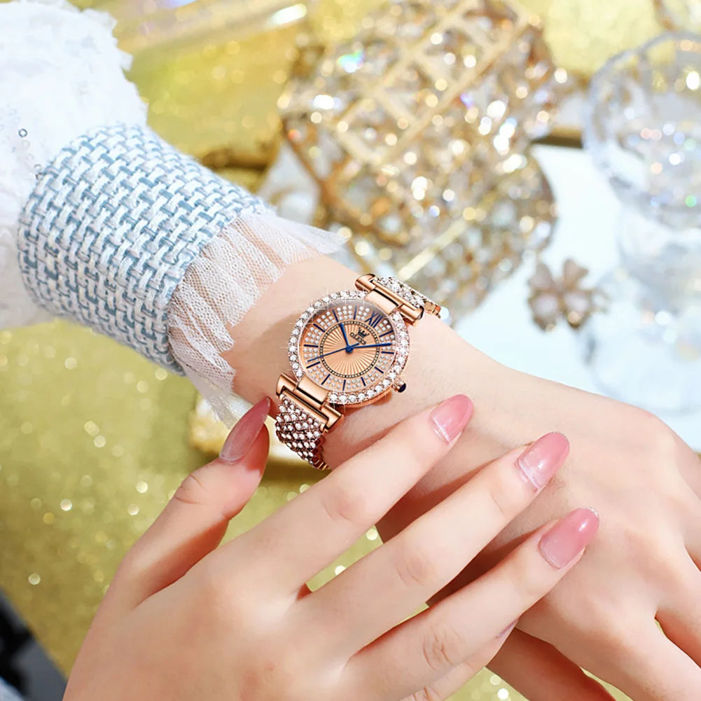 Reloj de Mujer OLEVS Light Luxury con Diamantes - Elegancia y Resistencia ¡Descúbrela Ahora!