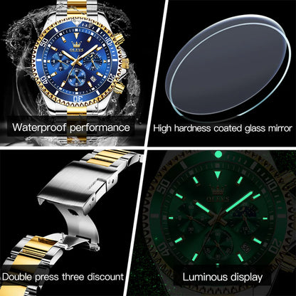 Reloj de Lujo para Hombres OLEVS: Elegancia y Funcionalidad en Acero Inoxidable