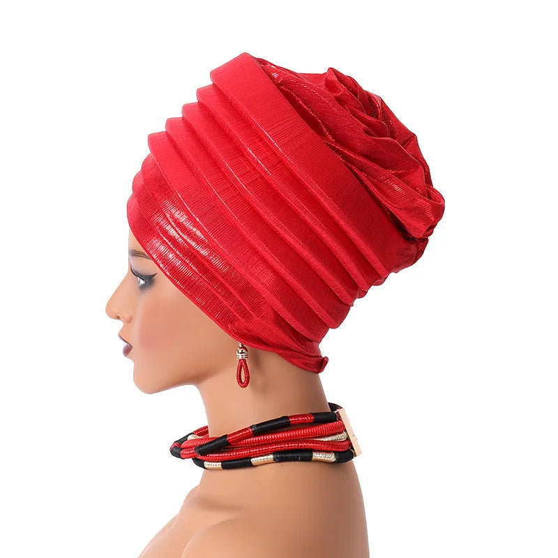 ¡Turbante Auto Gele para Mujeres Africanas! 🌟 Potencia tu estilo con elegancia y comodidad. ¡Destaca donde sea!