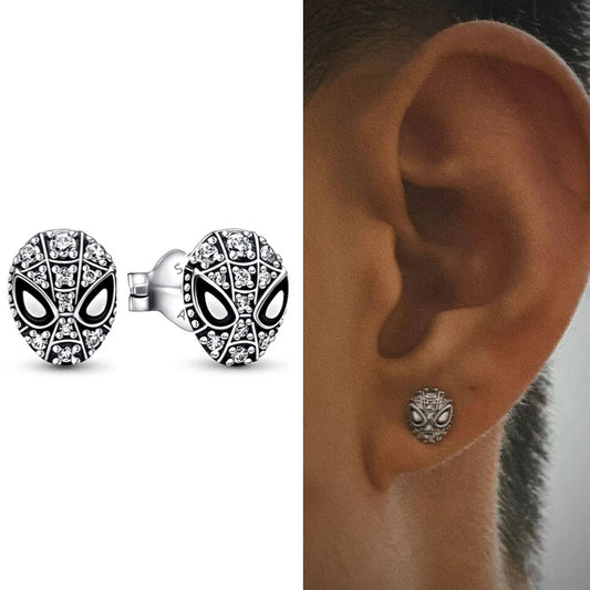 Pendientes SpiderMan Pavé de Plata S925 - Estilo Audaz 🕷️