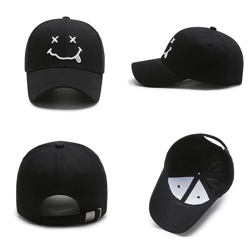 Gorra de Béisbol con Carita Sonriente - Ajustable y Divertida 🧢