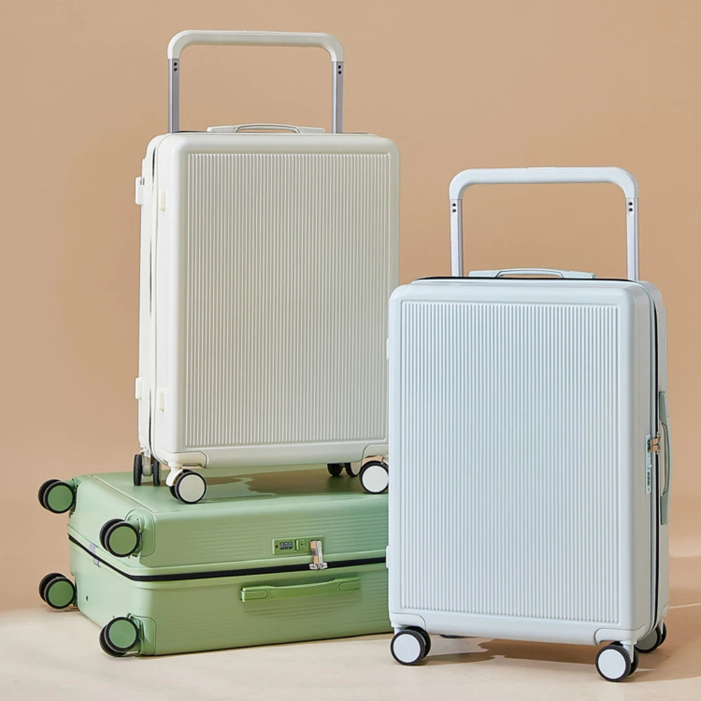 Maleta con Ruedas Trunk Luggage LAOSHIZI - ¡Viaja con Estilo y Seguridad! 🌟