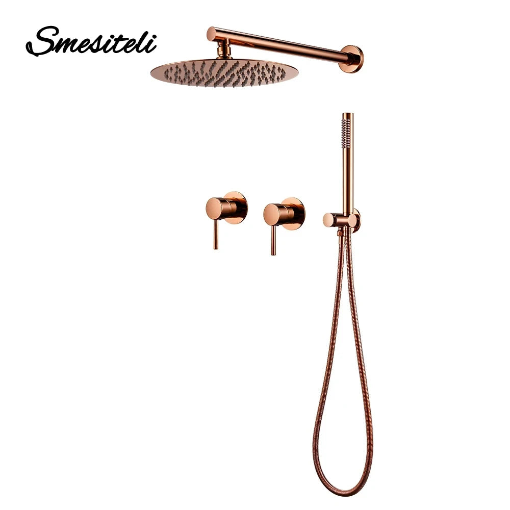 Set de Ducha de Lluvia en Oro Rosa de Smesiteli: Elegancia y Calidad en tu Baño 🚿