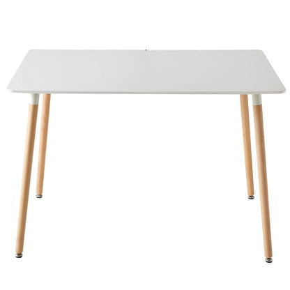 Mesa Rectangular Nórdica de Estilo Moderno en Blanco 110cm