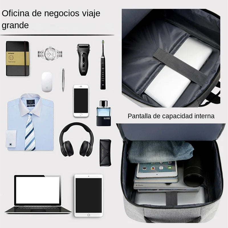 Mochila Empresarial Impermeable de Nylon para Hombres de CHREPOE con USB