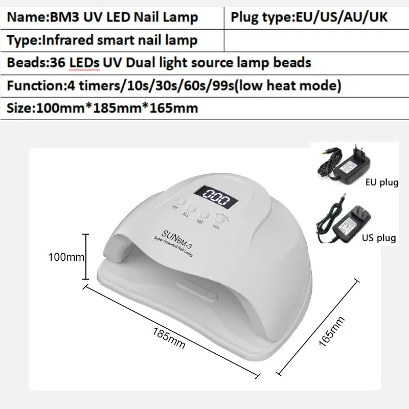 Lámpara de Uñas LED UV Kellegoos: Secado Rápido y Sin Botones ⚡