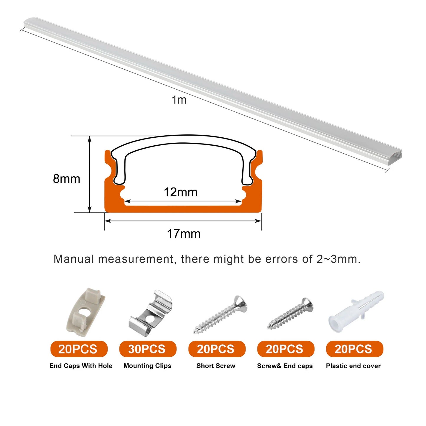 1M Aluminum LED Corner Aluminum Profile Channel Holder Aluminum Channel Led Light Strips for Under Cabinet Lamp Kitchen Closet