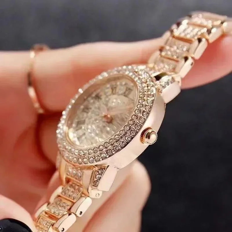 Reloj de Mujer de Lujo con Diamantes y Zirconia - Acero Quirúrgico