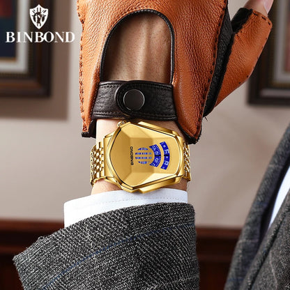 Reloj Cuántico BINBOND: Estilo Motocicleta con Tecnología de Pantalla Táctil