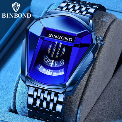 Reloj Cuántico BINBOND: Estilo Motocicleta con Tecnología de Pantalla Táctil