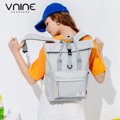 VNINE backpack, female backpack, male couple, Japanese and Korean canvas, junior high school, high school, college student backp