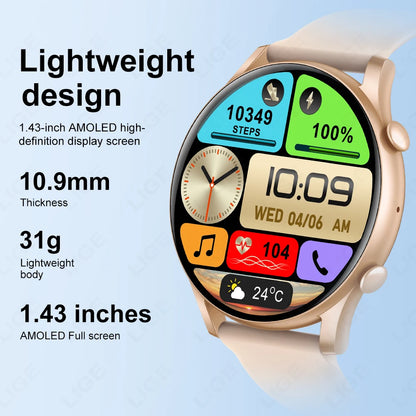 Smartwatch LIGE Mujer Bluetooth Deportivo Salud Resistente Agua Full Touch iOS Android