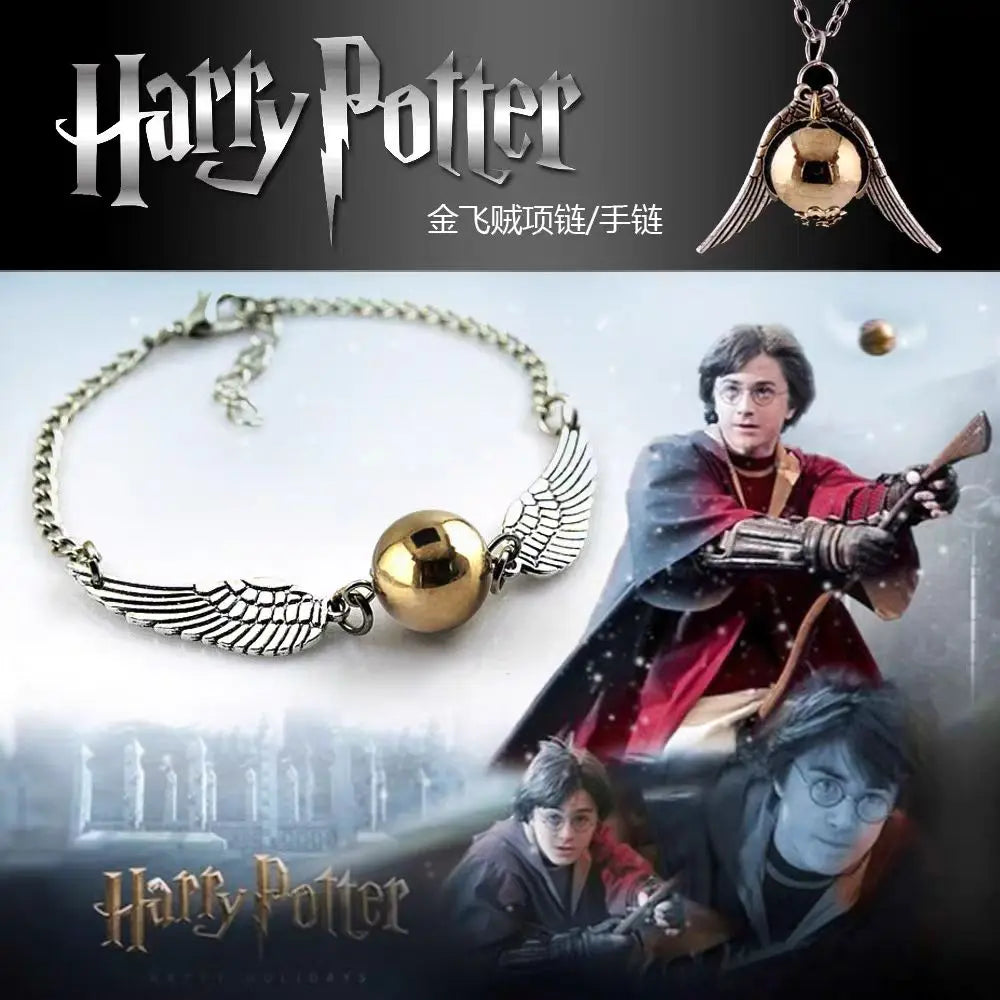 Pulsera Alas de Snitch Dorada Harries Potters - Regalo Navideño ¡Captura la Magia! 🎁