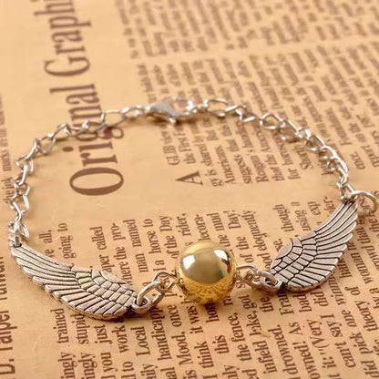 Pulsera Alas de Snitch Dorada Harries Potters - Regalo Navideño ¡Captura la Magia! 🎁