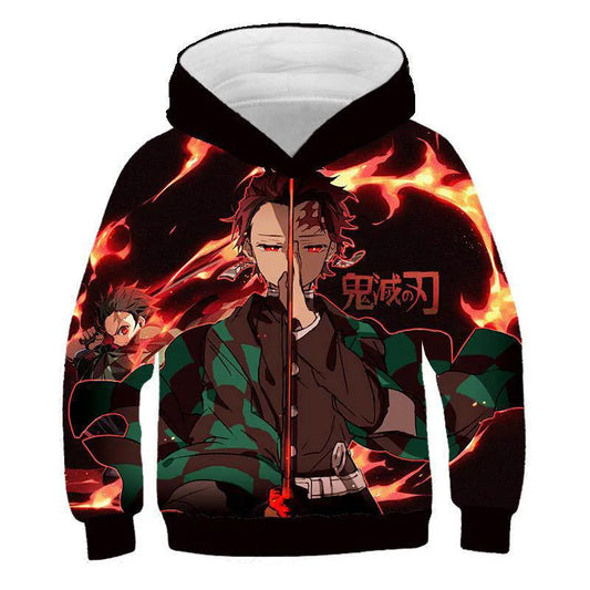 Sudadera Demon Slayer para Niños con Capucha - ¡Estilo y Comodidad! 🌟