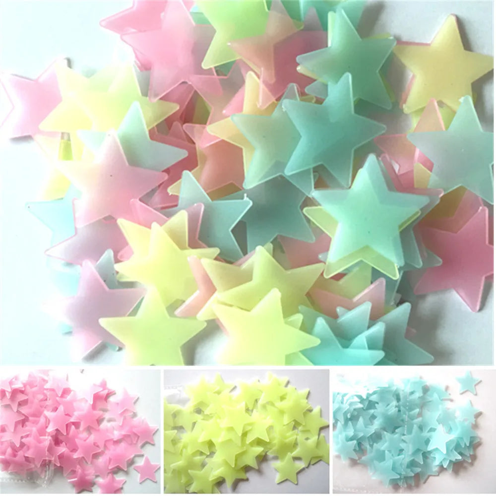 Pegatinas de Pared de Estrellas Fluorescentes: Decoración Mágica para Niños🌟