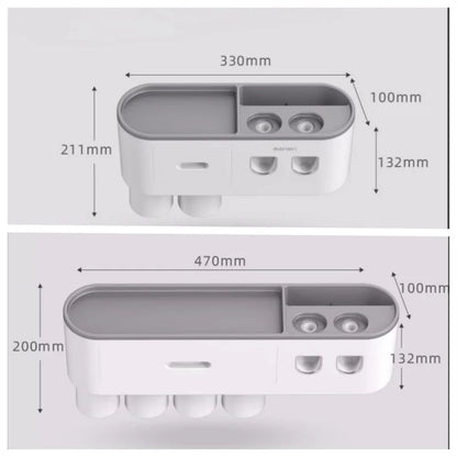 Soporte de Cepillos de Dientes Invertido MENGNI - Almacenamiento de Pasta Dental Incluido