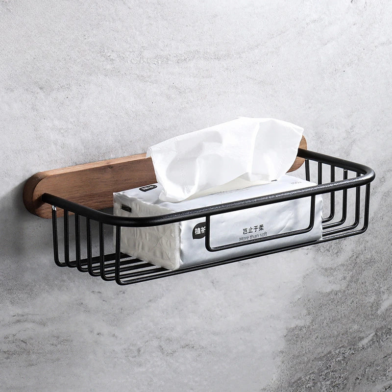 Soporte de Papel Higiénico de Madera con Estante para Teléfono - Elegancia Escandinava 🛁✨