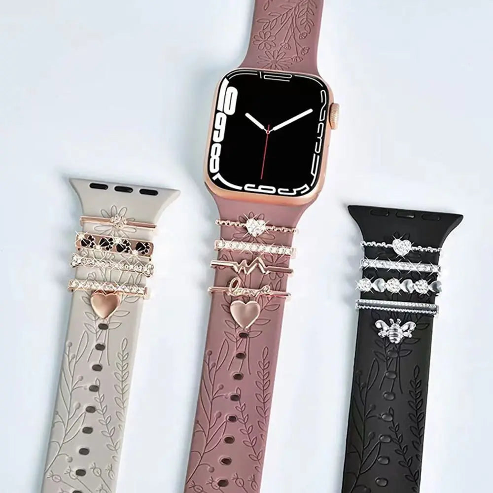 Anillo de Decoración para Banda de Reloj de Diamantes Brillantes para Apple Watch