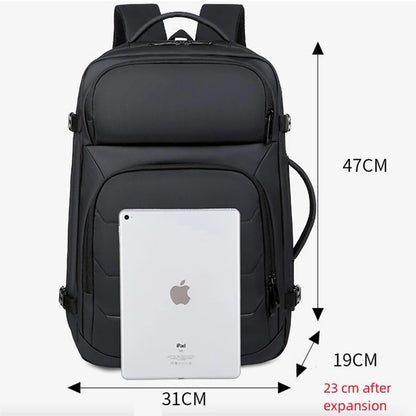 Mochila Expandible para Laptop de 17 Pulgadas con USB Impermeable - SUUTOO