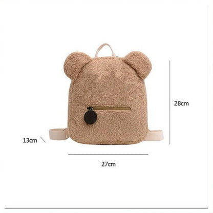 Personalized Embroidered Toddler Backpack Bag Lightweight Plush Bear Bag Kids Custom Name Backpack Gift for Boys Girls Ladies