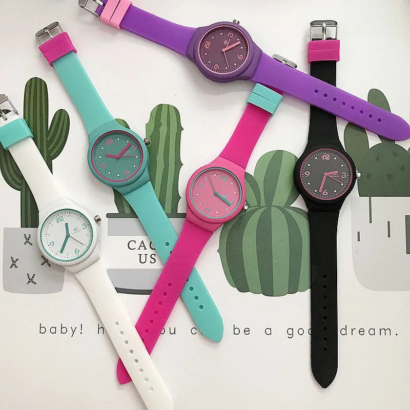 Reloj de Pulsera de Silicona de Moda para Mujer: ¡Estilo Candy-Colored Jelly!